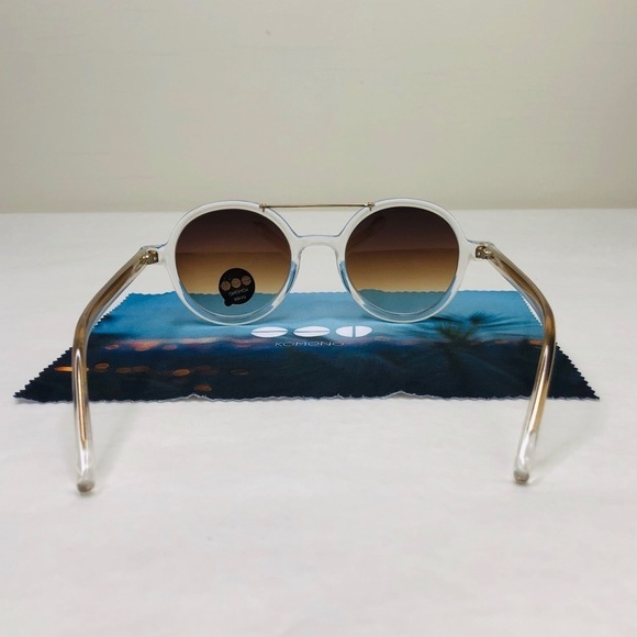 NEW KOMONO sunglasses Vivien Clear gold round main image 12